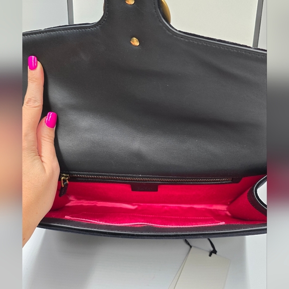 Gucci Marmont Large Velvet Clutch - Picture 11 of 14